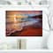 Designart - Stunning Ocean Beach at Sunset - Seashore Canvas Art Print